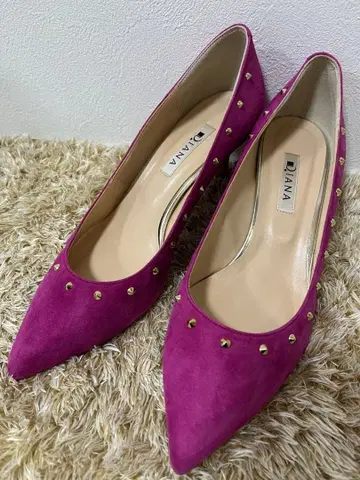 DIANA 24.5-25cm 퍼플 스웨이드 펌프스