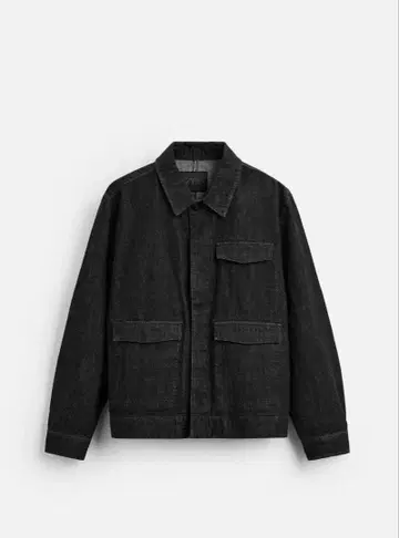 셀비지 데님 셔츠 자켓 블랙