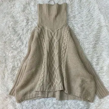 UNTITLED 언타이틀 알파카 모헤어 혼방 돌먼 슬리브 터틀 니트