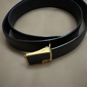 dunhill 블랙 가죽 벨트 로고