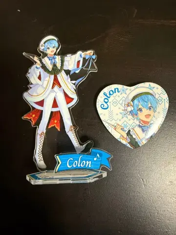 스토푸리 코론군 아크릴 스탠드와 하트형 배지 세트