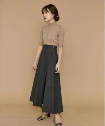L'or Irregular hem Wrap Skirt