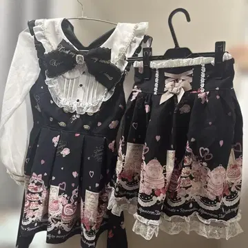 LIZLISA 메니 하트 애프터눈티 패턴 셋업