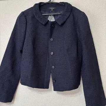 미사용 새상품 TOCCA 네이비 자켓, 원피스 세트 노카라 카라 부착