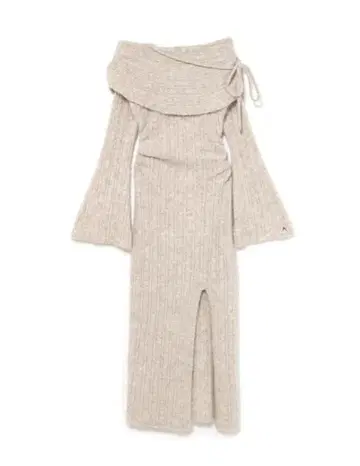 안드마리 오프숄더 원피스 베이지