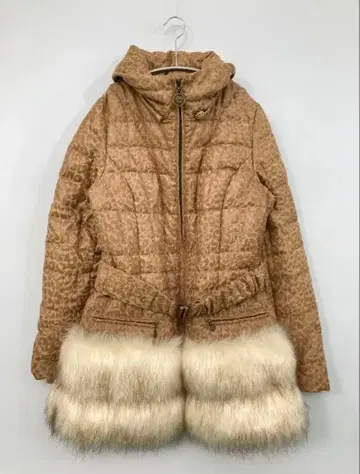 레오파드 무늬 다운 자켓 사이즈 11