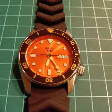 SEIKO 자동 와인딩 손목시계 오렌지 다이버