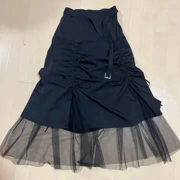 HARE 플레어 스커트 블랙