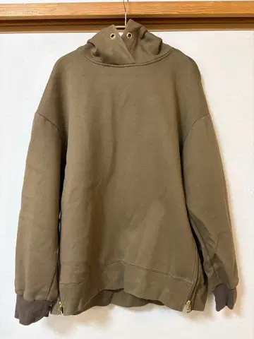 노블 사이드 지퍼 후드티 풀오버 맨투맨