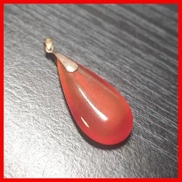 [ k10 금 견고 카넬리안 마노 목걸이 탑 ]