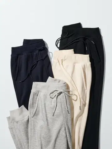 새상품 UNIQLO 히트텍 보아 스웨트 팬츠 여성용 네이비