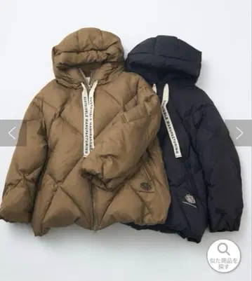 퓨어세신 리사이클 다운 집업 후드 자켓