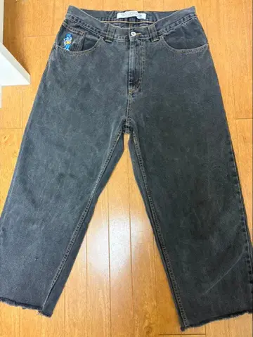 폴러 데님 블랙 와이드 레그 데님 팬츠 가격 인하 가능합니다!