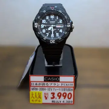 컨디션 최상! [CASIO] 쿼츠 손목시계 블랙 100m 방수