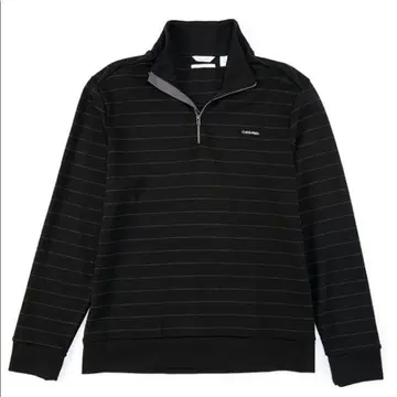 캘빈 클라인 블랙 스트라이프 하프 지퍼