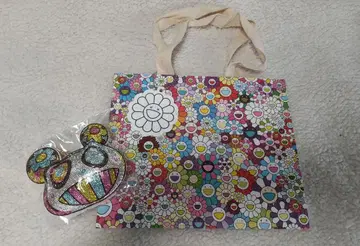 쇼핑백 포함 무라카미 다카시 큐빅 팬더 키링 카이카이키키