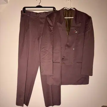 90s vintage 수트 최상급 울 핀즈 퍼플 성인식 레어