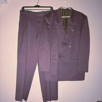 90s vintage 수트 최상급 울 핀즈 퍼플 성인식 레어