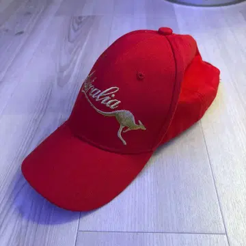 호주 자수 빨간색 캡 호주 한정판