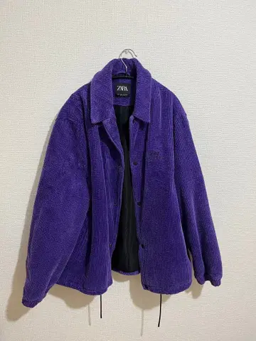 ZARA 코듀로이 자켓 보라색 M
