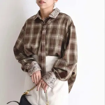 [ 새상품 ] Eimee Law (에이미 로우) 핫픽스 체크 셔츠