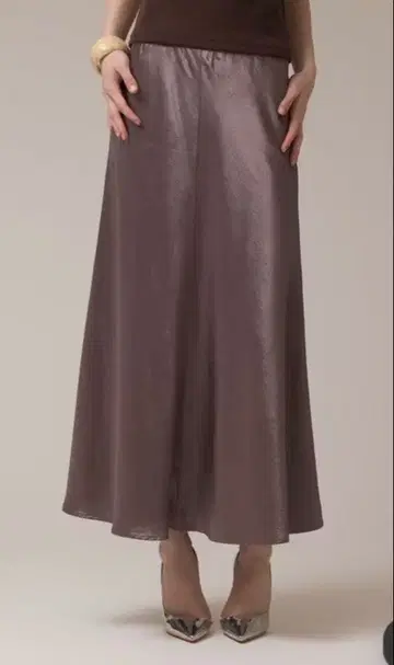 그레이스 콘티넨탈 새틴 바이어스 스커트 36