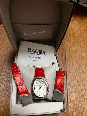 한정판 가동 RACER 페르난도 토레스 시계 화이트/레드