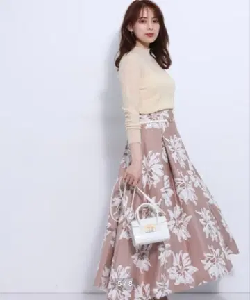 [ Mystrada ] 컷 자카드 턱 스커트 [ 마이 스트라다 ]