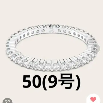 SWAROVSKI 9호 반지 라운드컷 화이트 실버