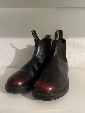 Blundstone 사이드 고어 부츠 브러쉬드 가죽 보르도 9