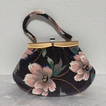 빈티지/비즈 백/꽃무늬 비즈 자수 백/일본 의류