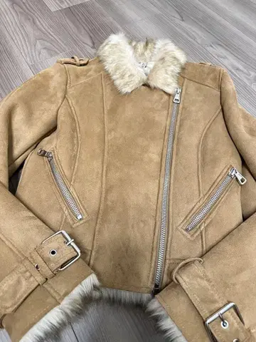 새상품급 자라 ZARA trf 아우터 퍼 라이더 자켓