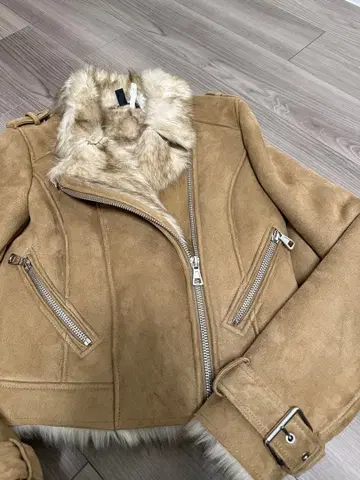 새상품급 자라 트라파 ZARA trf 아우터 퍼 라이더 자켓