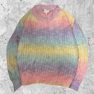 [ 레인보우 니트 스웨터 ] 파스텔 컬러 그라데이션 니트