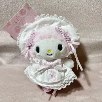 새상품 마이멜로디 마스코트 홀더 화이트 프릴 마이멜로 sanrio