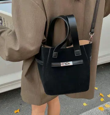 스웨이드 블랙 토트백 A23