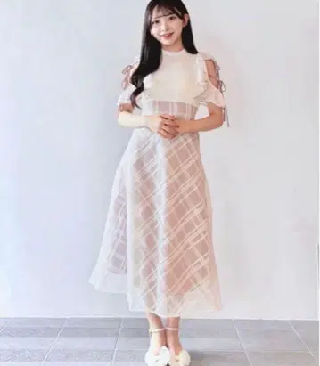 NOMAE 바이컬러 리본 도킹 원피스 FREE 사이즈