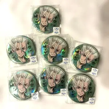 Dr.STONE 최애 복권 여름 축제 오로라 캔뱃지 이시가미 센쿠