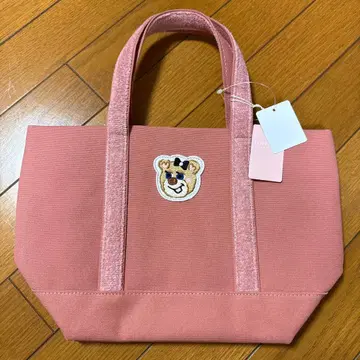 페이러 올드 테디 와펜 토트백 핑크