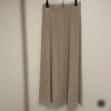 스커트 롱 스커트 플레어 스커트 베이지 M 사이즈 여성용