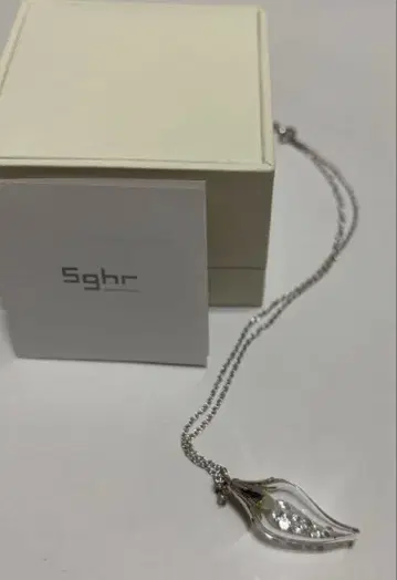 Sghr 물방울 모양 실버 목걸이 미사용품