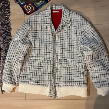 [새상품급] SANSE SANSE 체크 무늬 블루종