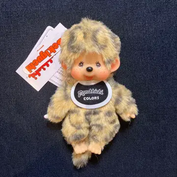 [택 포함 새상품] 몽치치 COLORS 키체인 레오파드 무늬 봉제 인형