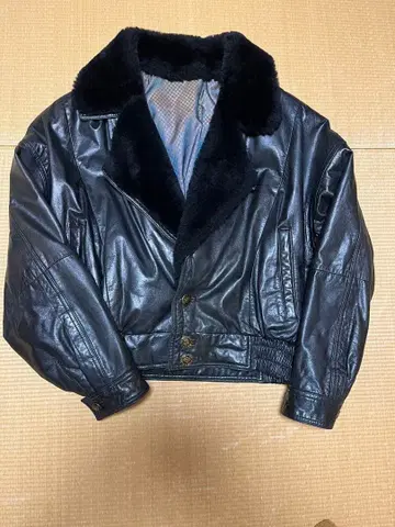 ANTONIO FUSCO 블랙 가죽 자켓 M [ 소가죽 ]