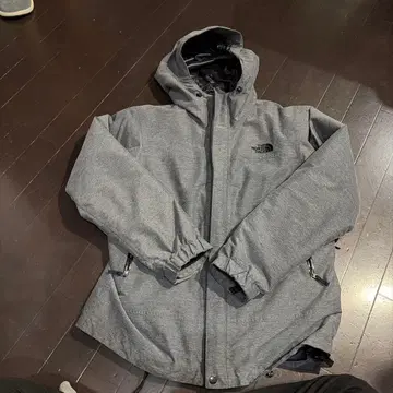 THE NORTH FACE 그레이 자켓 후드 부착