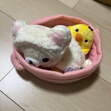 로손 & 리락쿠마 바스켓 봉제 인형 세트 코리락쿠마와 키이로이트리