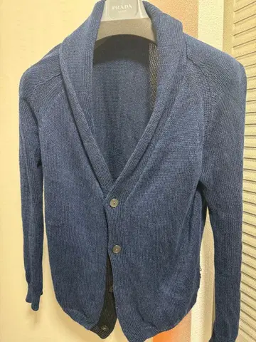 Calvin Klein 네이비 숄카라 가디건