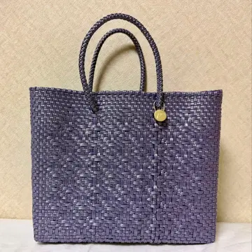 레트라 메탈릭 퍼플 바스켓백