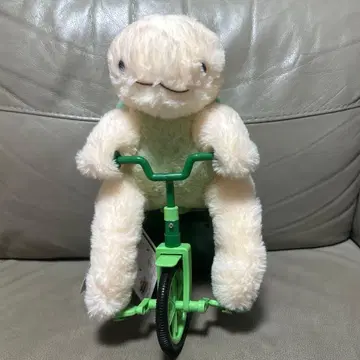 토끼와 거북이의 자전거 레이스 기믹 봉제 인형 거북이