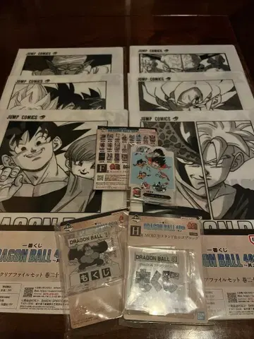 드래곤볼 40주년 1번 복권/클리어 파일 6장 세트 외 (덤 포함)